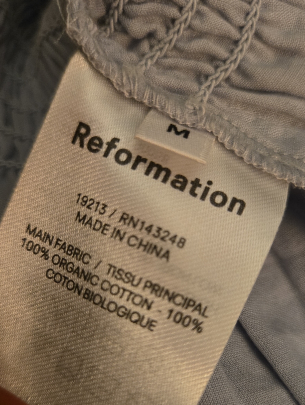 Reformation Roland Top Mineral Blue - Picture 7 of 7